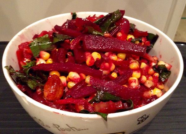 vegan beetroot stirfry