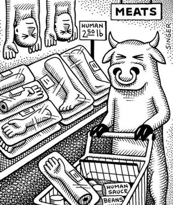 vegan cartoon